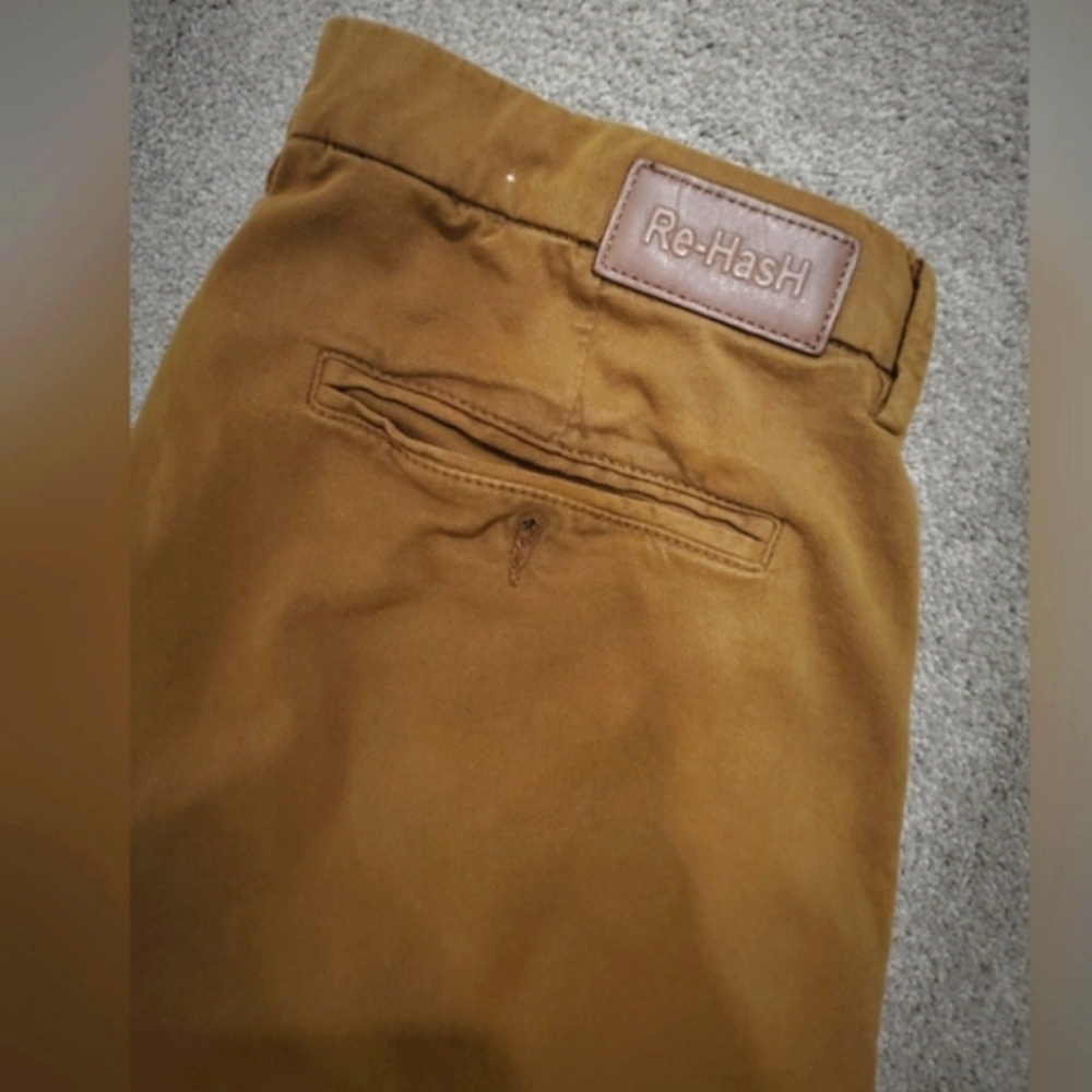 Rehash-Brown Slim Fit Chinos/Italian Made Jeans Sz.34 Mens Low Rise